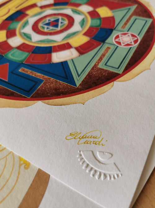 Firma de Eliana Ciardi en mandala de geometría sagrada