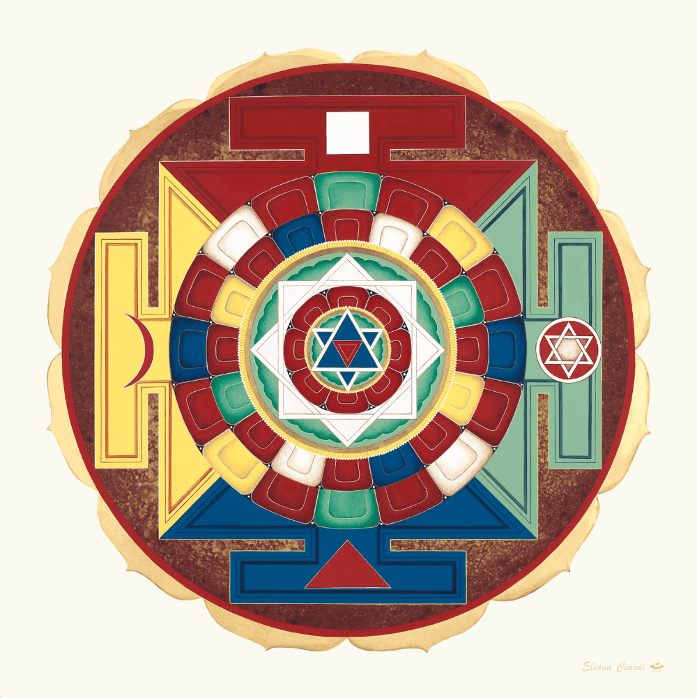 Mandala 5 Elementos - Geometría Sagrada medicina ayurvédica