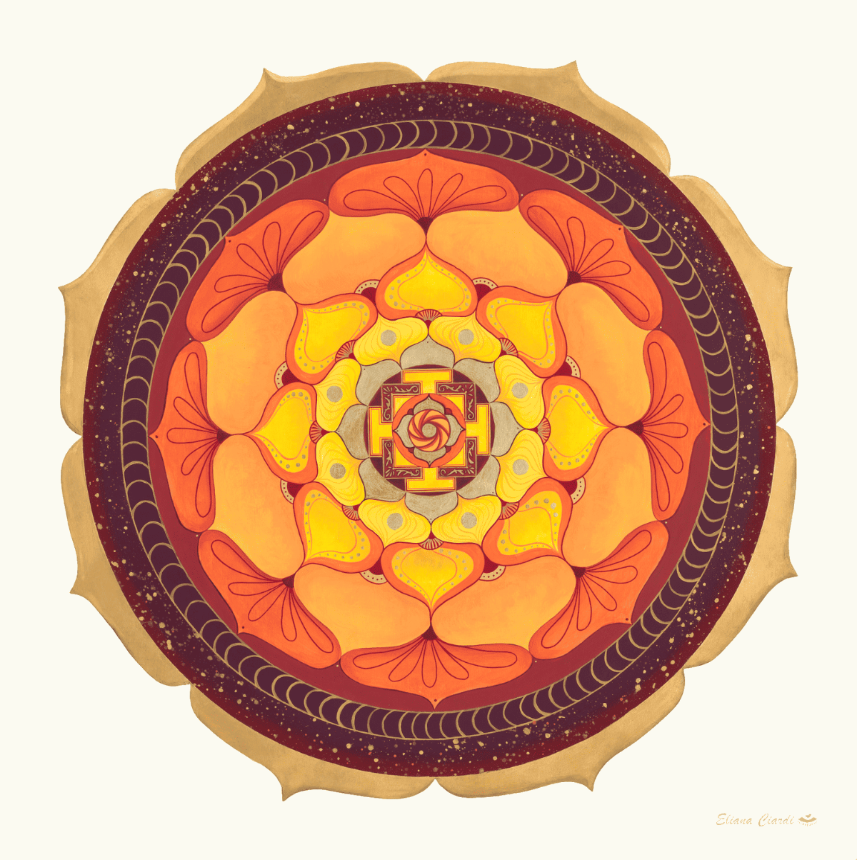Mandala Deep Earth - Geometría Sagrada de Eliana Ciardi