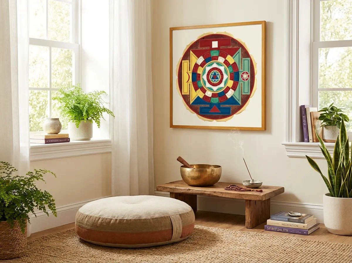 mandala 5 elementos sala de meditacion