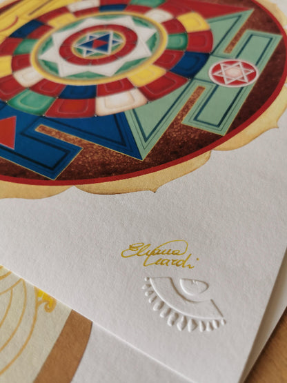 Firma de Eliana Ciardi en mandala de geometría sagrada