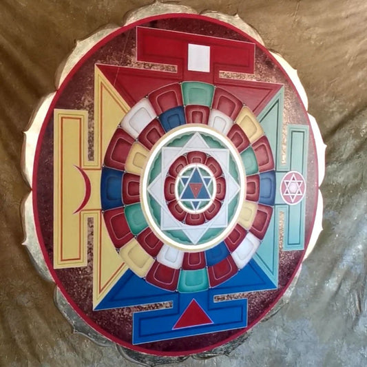 Mandala de los 5 elementos reproducción nepalís del XVI siglo