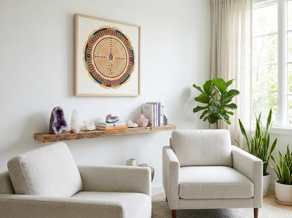 mandala alma colgado en una consulta 