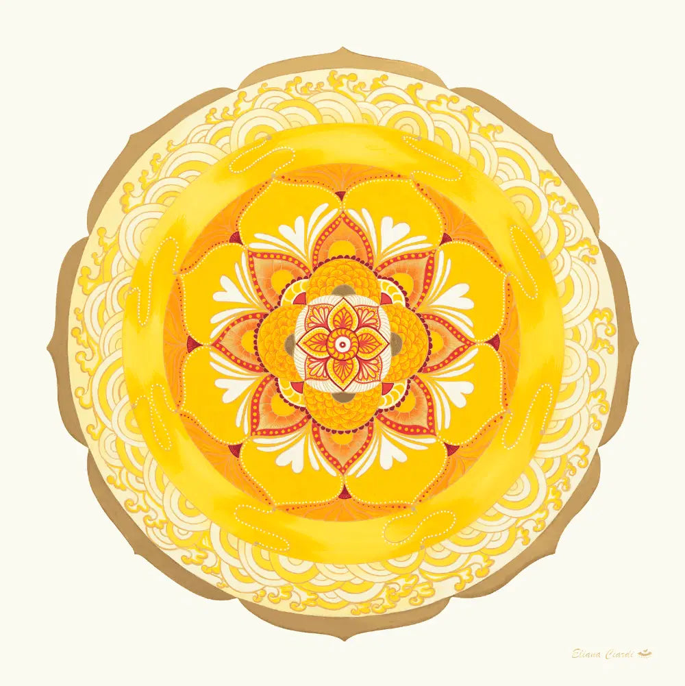 Mandala de las olas doradas