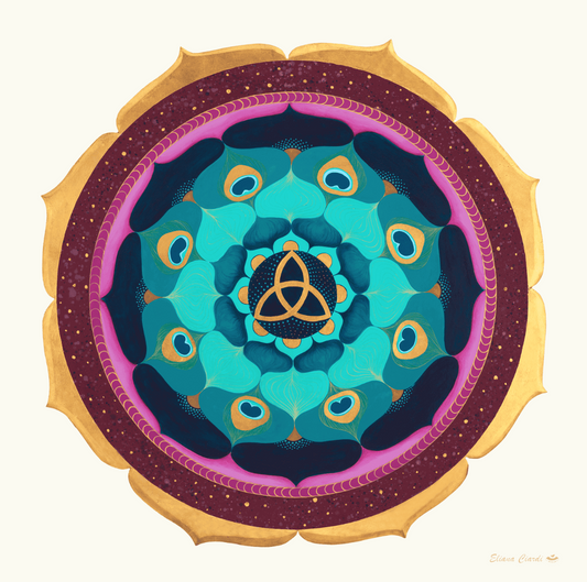 Mandala Gold Triquel lamina 30x30cm