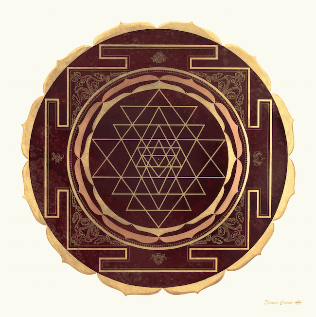 Mandala Sri Yantra - Geometría Sagrada hindú para prosperidad