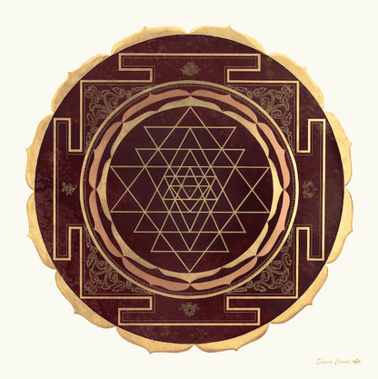 Mandala Sri Yantra - Geometría Sagrada hindú para prosperidad