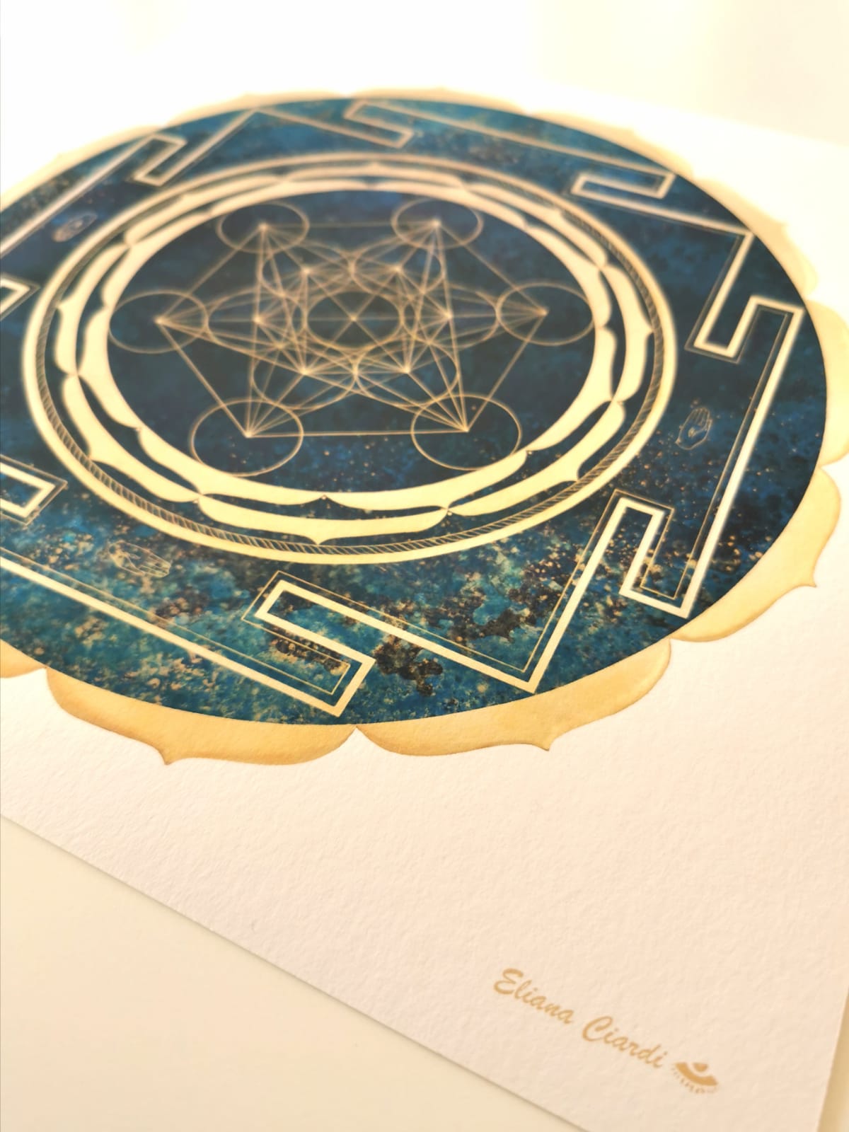 Mandala Cubo de Metatron detalle firma
