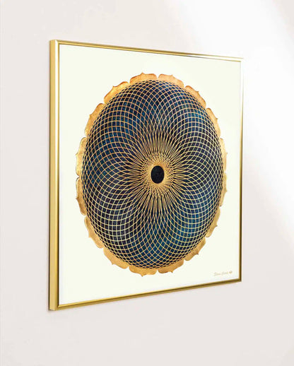 Toroide enmarcado marco laton dorado