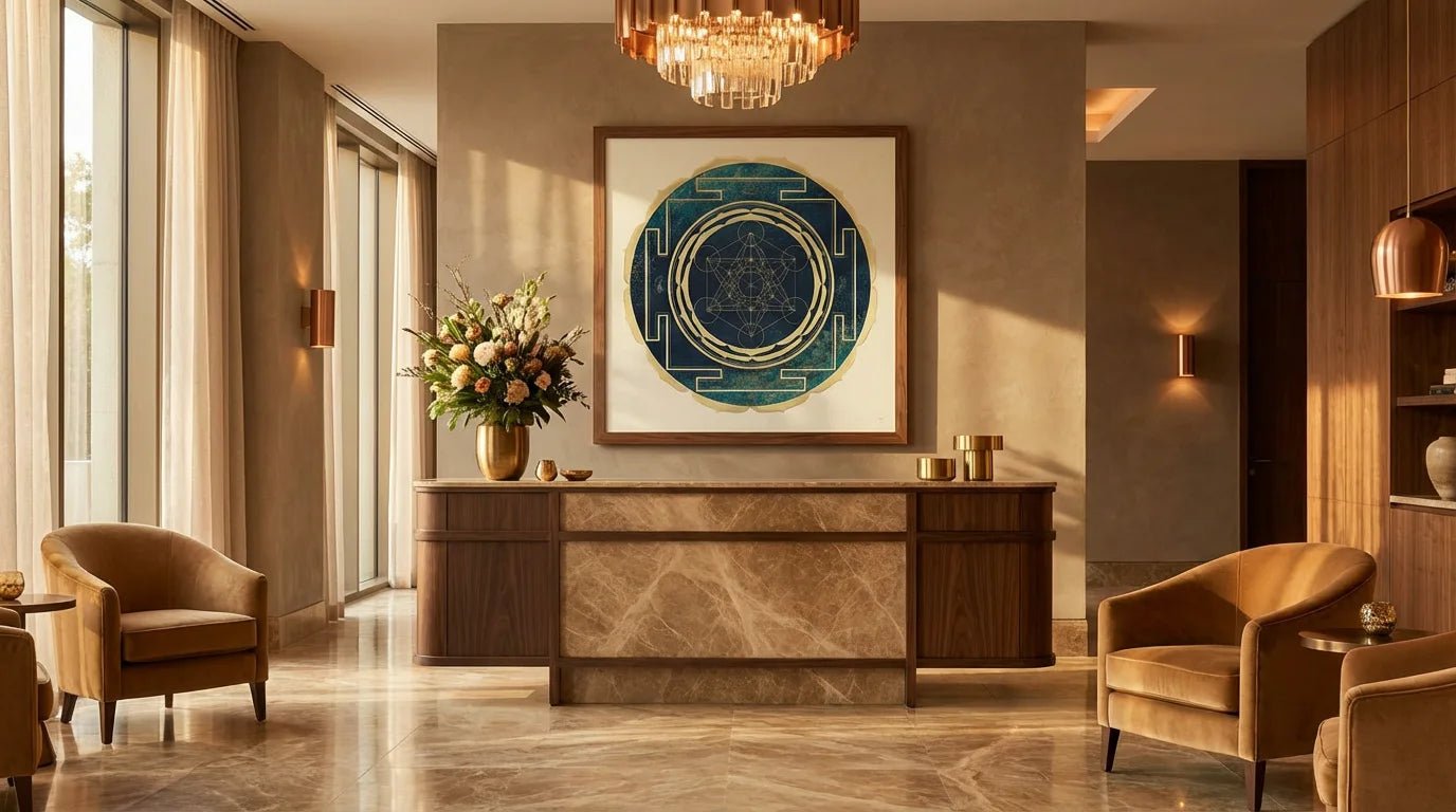 mandala metatron receptión de hotel