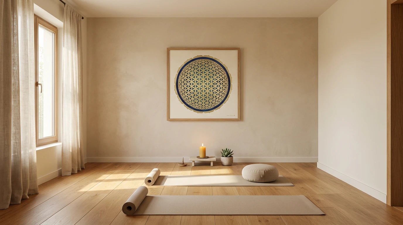 mandala flor de la vida sala de yoga