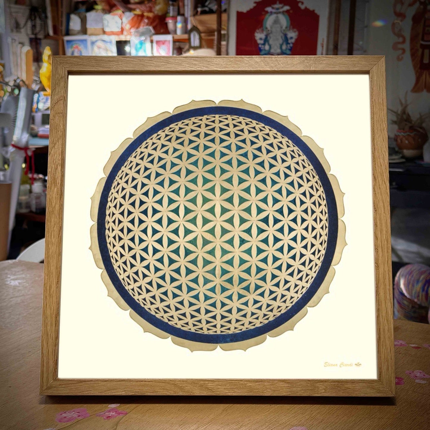 mandala Flor. dela Vida enmarcado