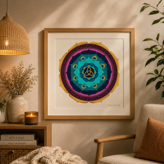 GOLD TRIQUEL Mandala de Geometría Sagrada