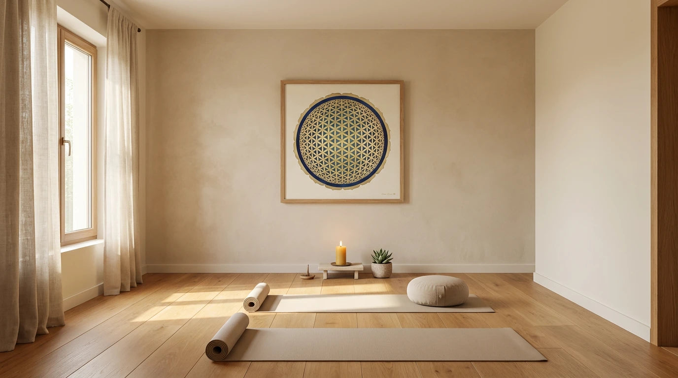 mandala flor de la vida sala de yoga