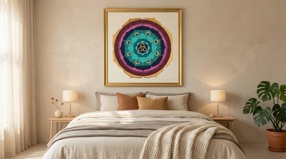 mandala gold triquel dormitorio calido