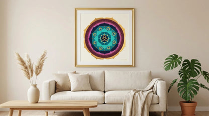 mandala gold triquel salón moderno