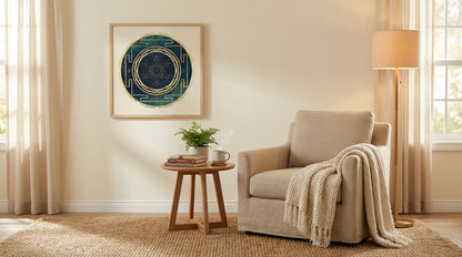 mandala metatron sala de estar con butaca