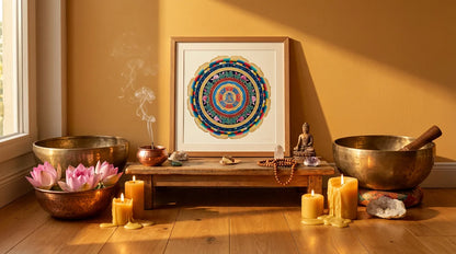 mandala prajnaparamita altar minimalista
