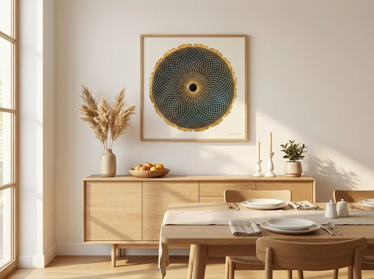 mandala toroide  comedor estilo nordico