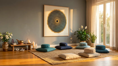 mandala toroide sala de meditación