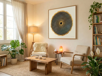 mandala toroide sala de estar rstilo nordico