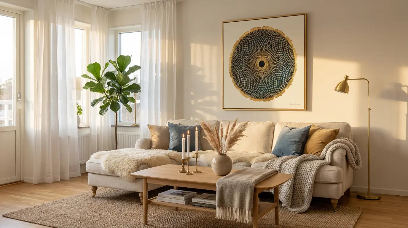 mandala toroide salón estilo nordico