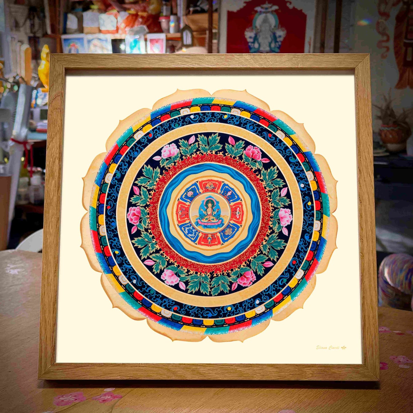 PRAJNAPARAMITA_ROSAS_enmarcada marco madera