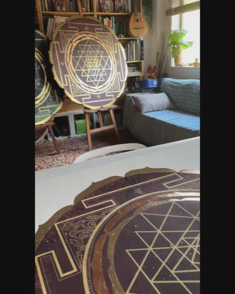 Mandala Sri Yantra video detalle pan de oro