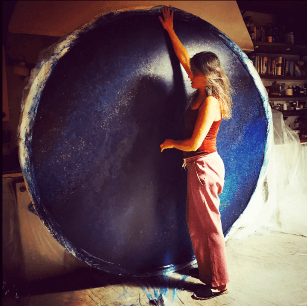 Eliana Ciardi con la base del mandala toroide